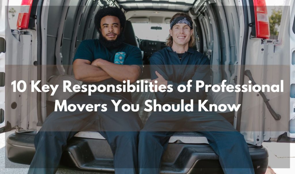 Professional movers carefully loading furniture and boxes onto a moving truck.